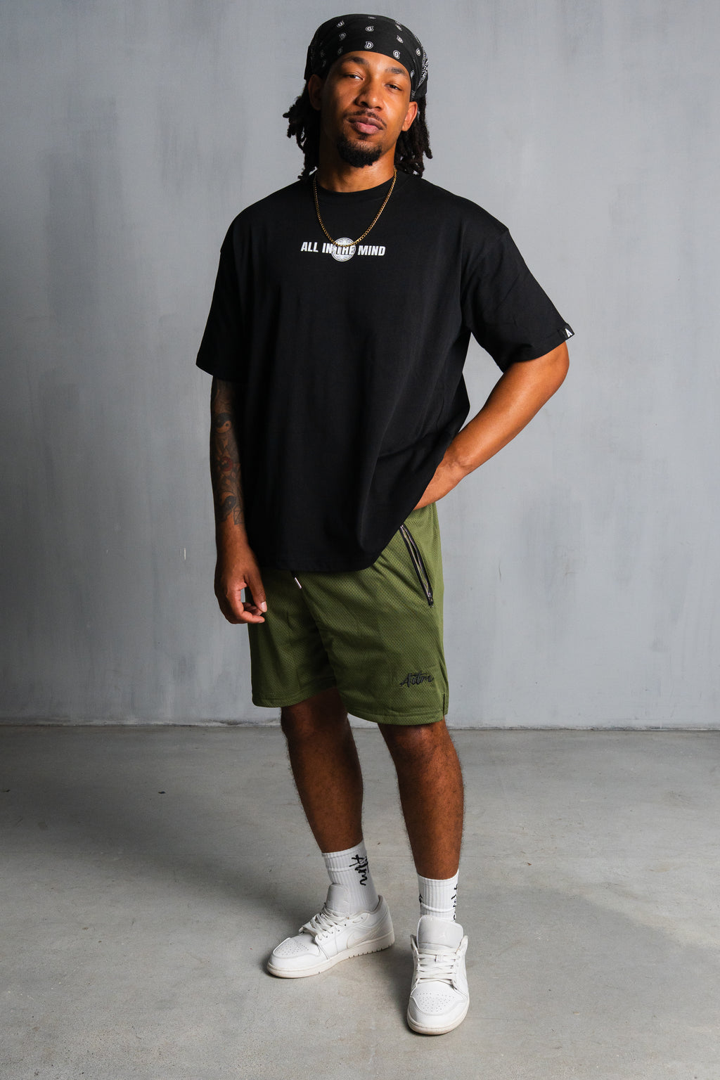 SIG MESH SHORTS OLIVE GREEN