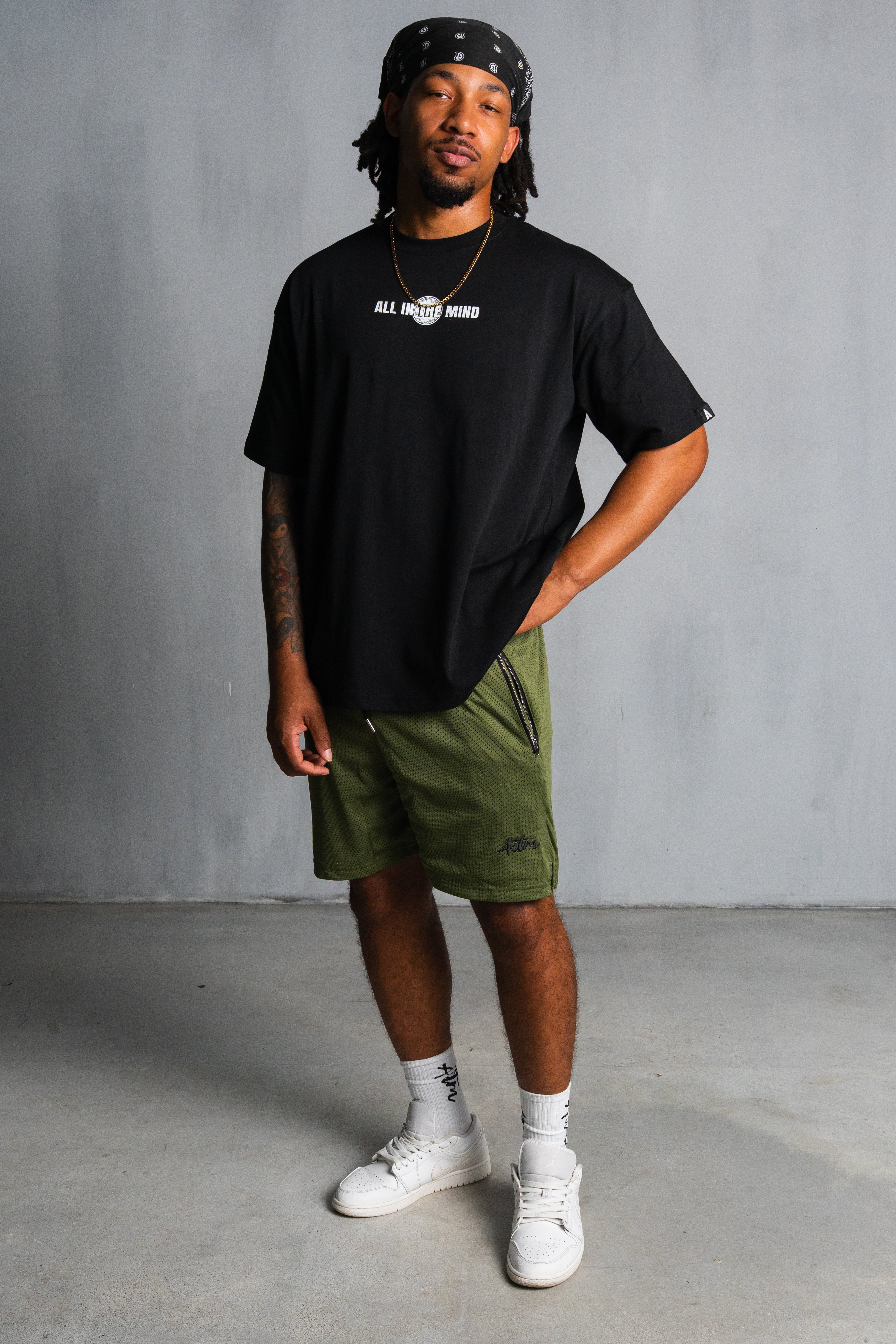 SIG MESH SHORTS OLIVE GREEN
